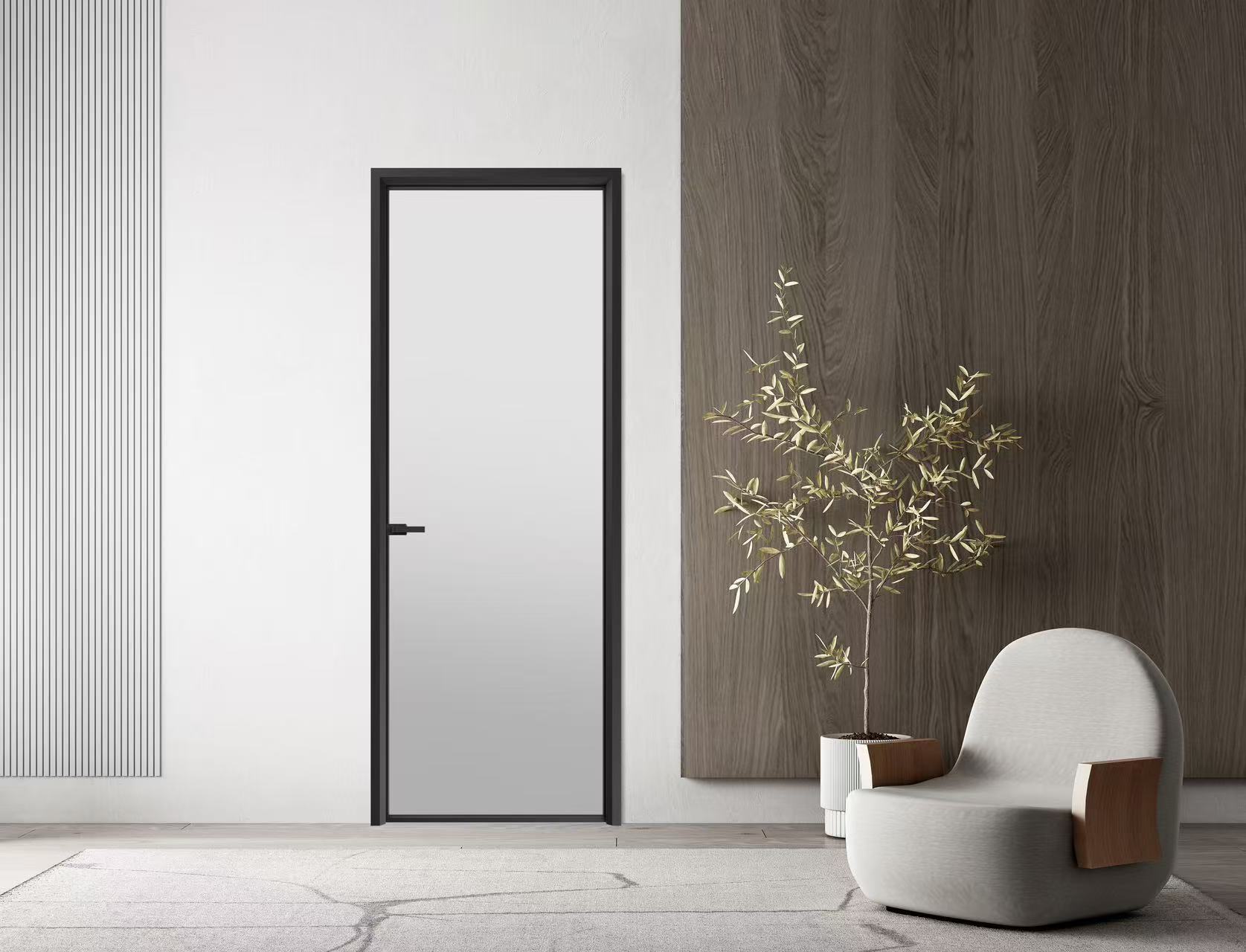 極簡P16窄邊平開門